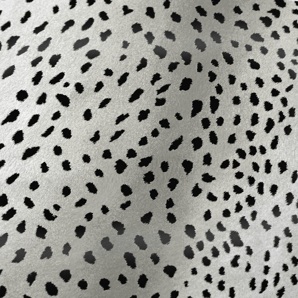 50" X 70" Pearl And Black Animal Print Plush Throw Blanket HomeRoots