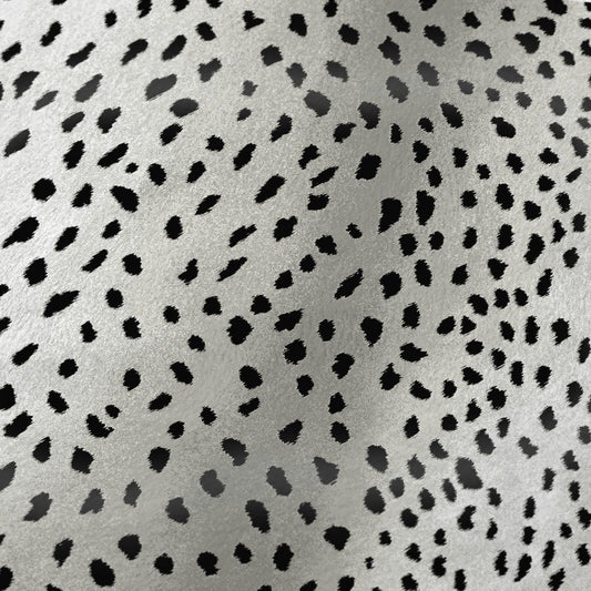 50" X 70" Pearl And Black Animal Print Plush Throw Blanket HomeRoots