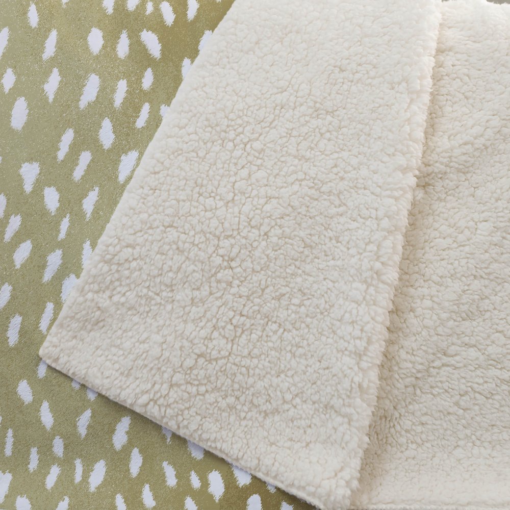 50" X 70" Ivory And Gold Animal Print Plush Throw Blanket HomeRoots