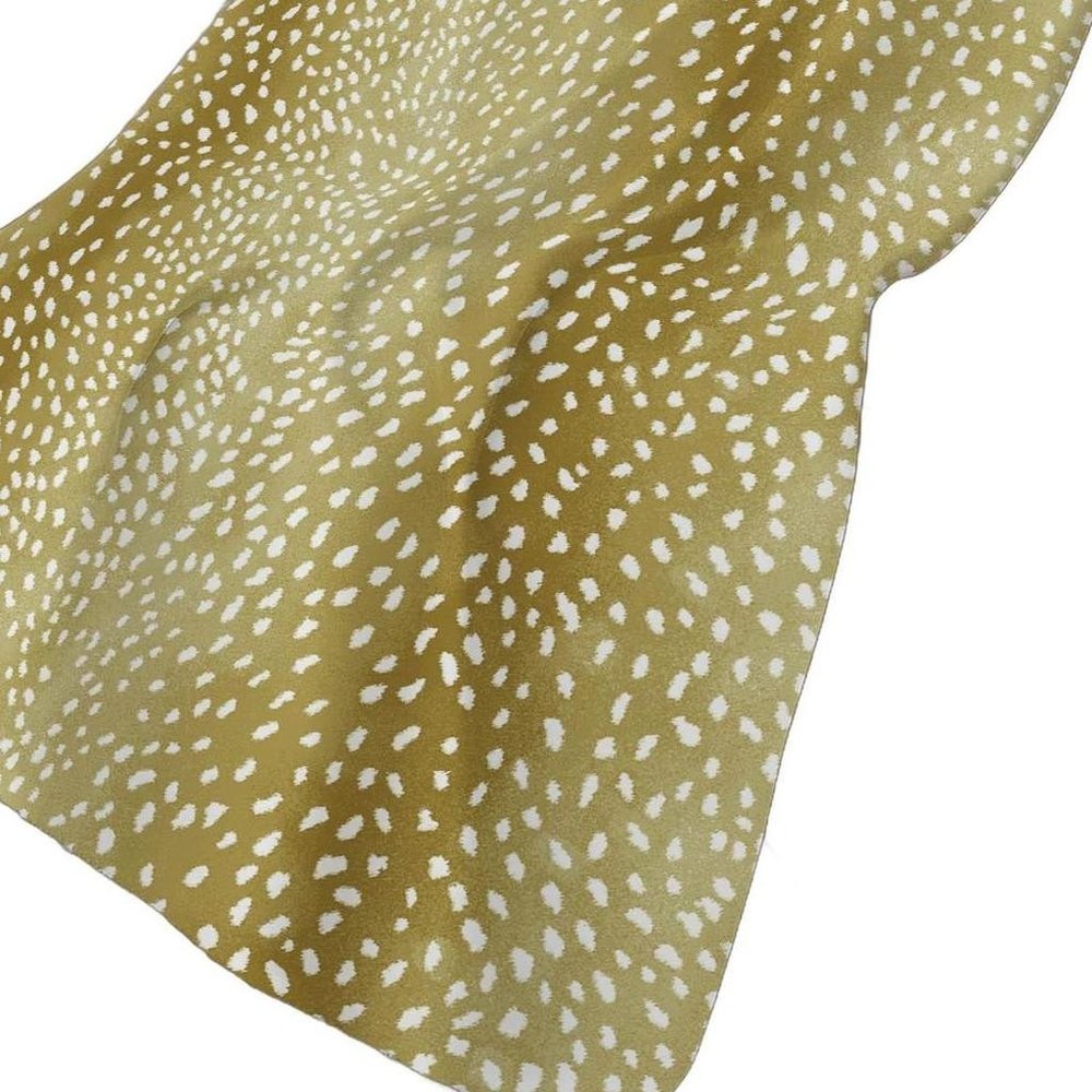 50" X 70" Ivory And Gold Animal Print Plush Throw Blanket HomeRoots