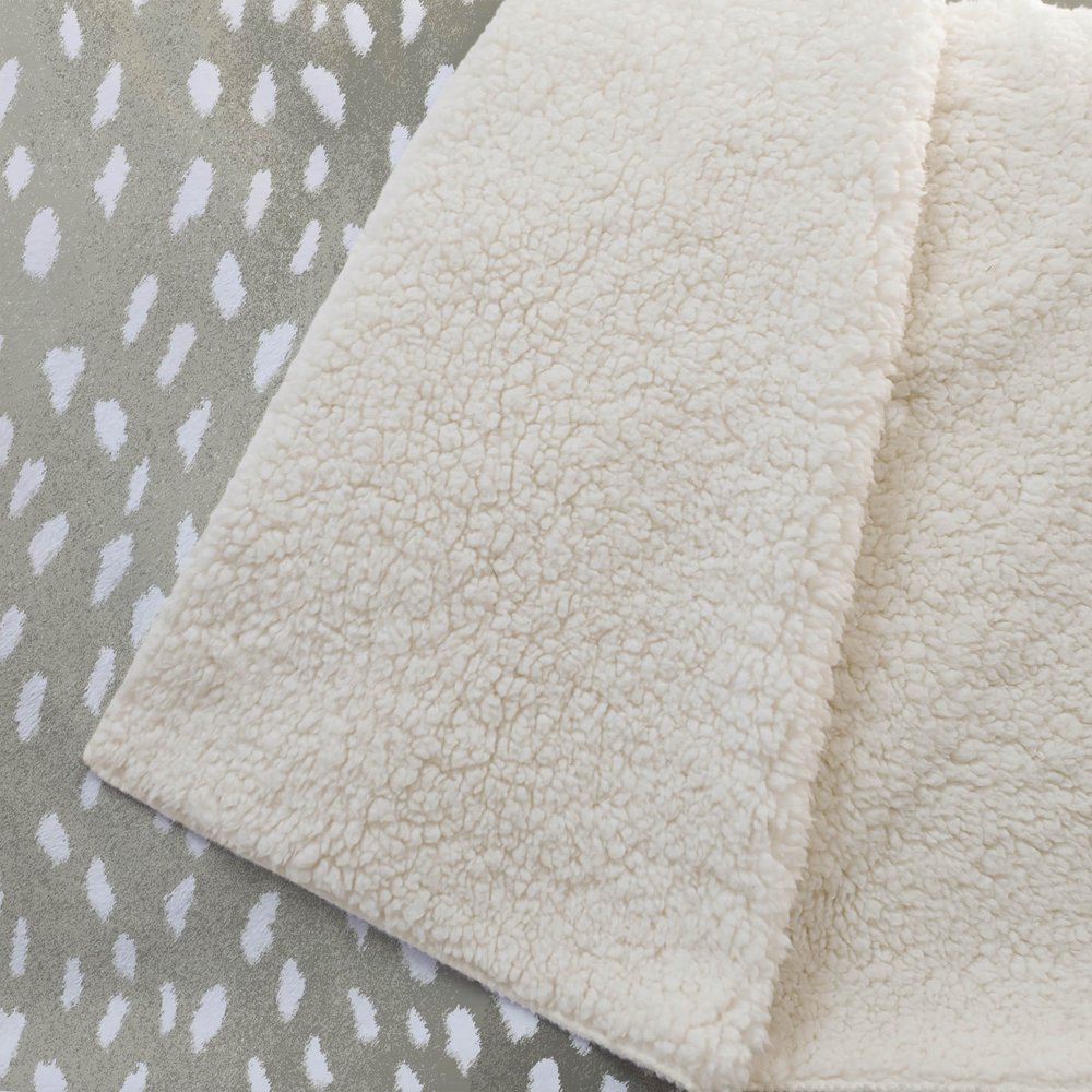 50" X 70" Fawn And Ivory Animal Print Plush Throw Blanket HomeRoots