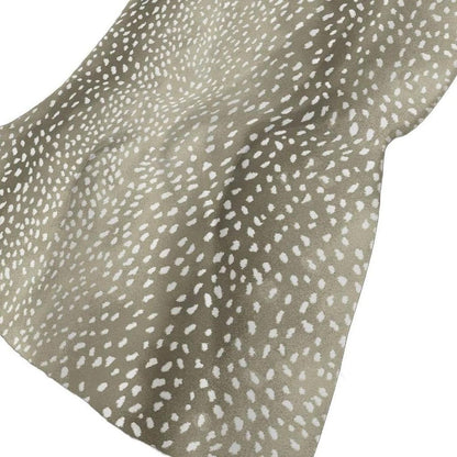 50" X 70" Fawn And Ivory Animal Print Plush Throw Blanket HomeRoots