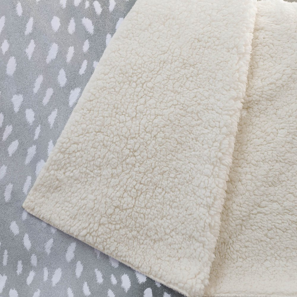 50" X 70" Gray And Ivory Animal Print Plush Throw Blanket HomeRoots