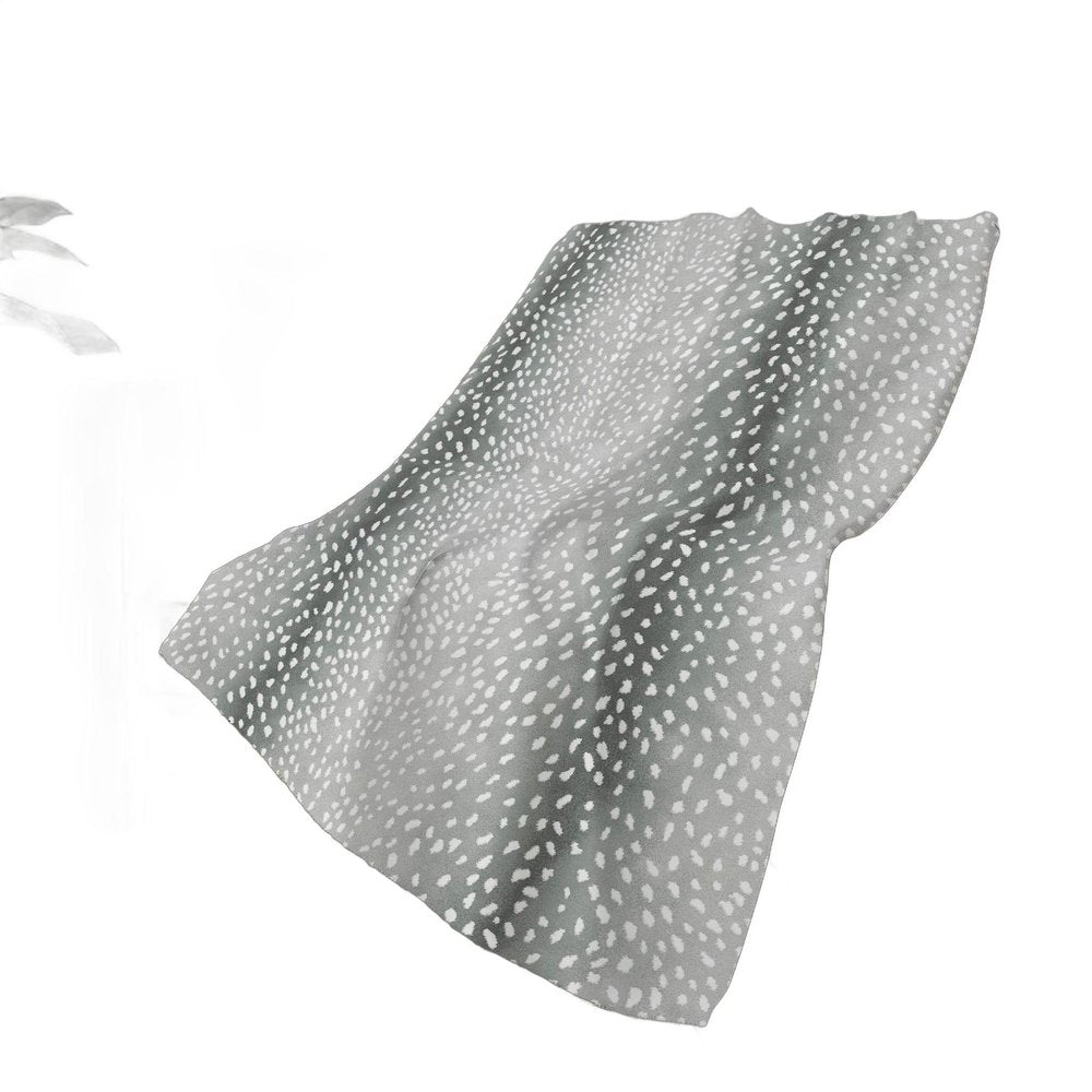 50" X 70" Gray And Ivory Animal Print Plush Throw Blanket HomeRoots