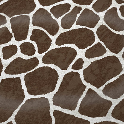 50" X 70" Coffee And Ivory Giraffe Microfiber Plush Throw Blanket HomeRoots