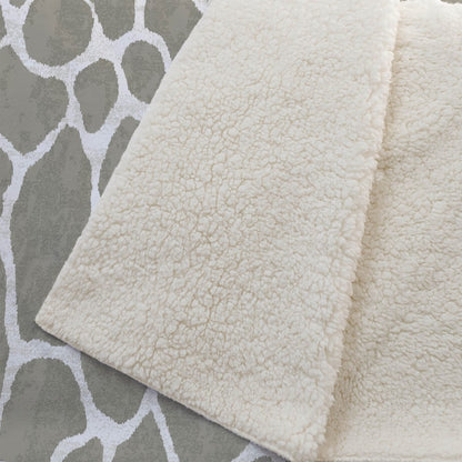 50" X 70" Taupe And Ivory Giraffe Microfiber Plush Throw Blanket HomeRoots