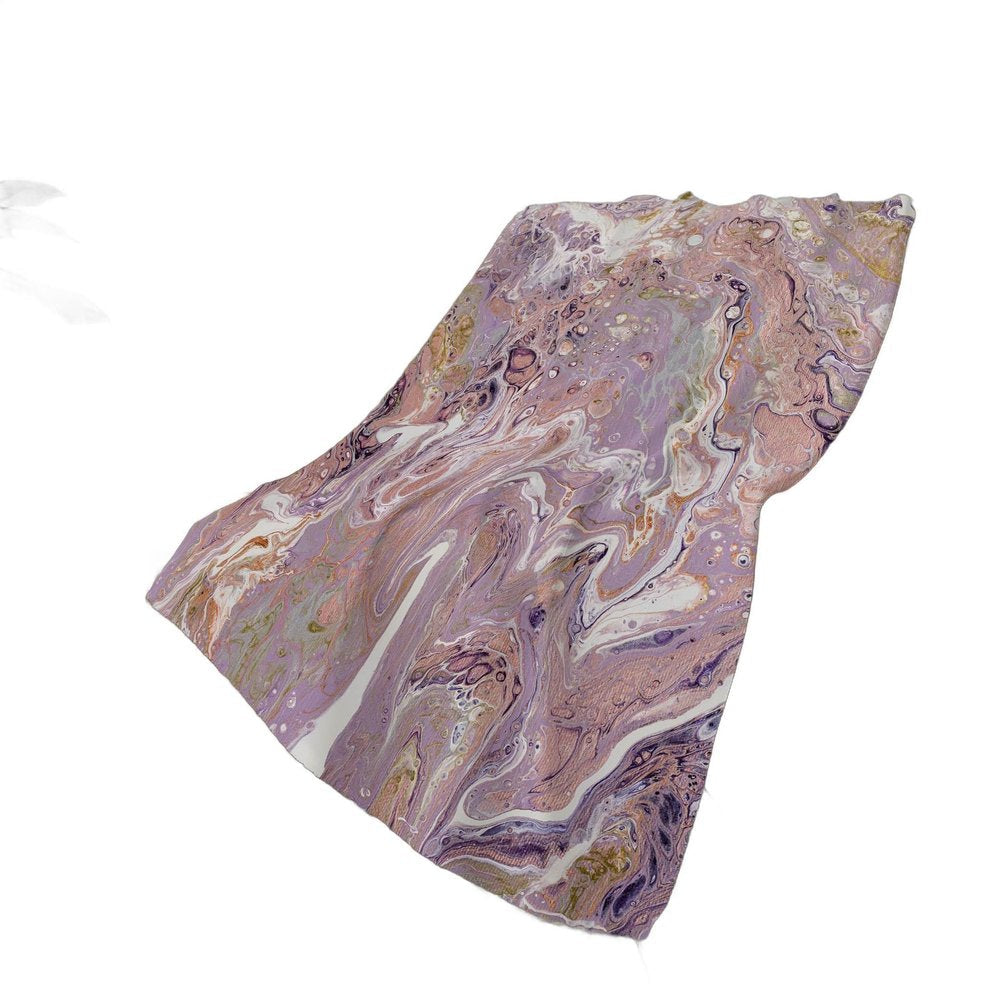 50" X 70" Lavender Pink And Ivory Abstract Plush Throw Blanket HomeRoots