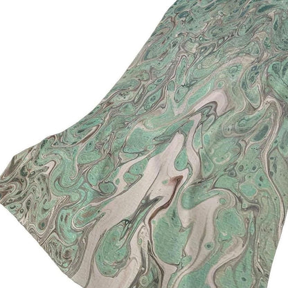 50" X 70" Mint Green And Ivory Abstract Polyester Woven Plush Throw Blanket HomeRoots