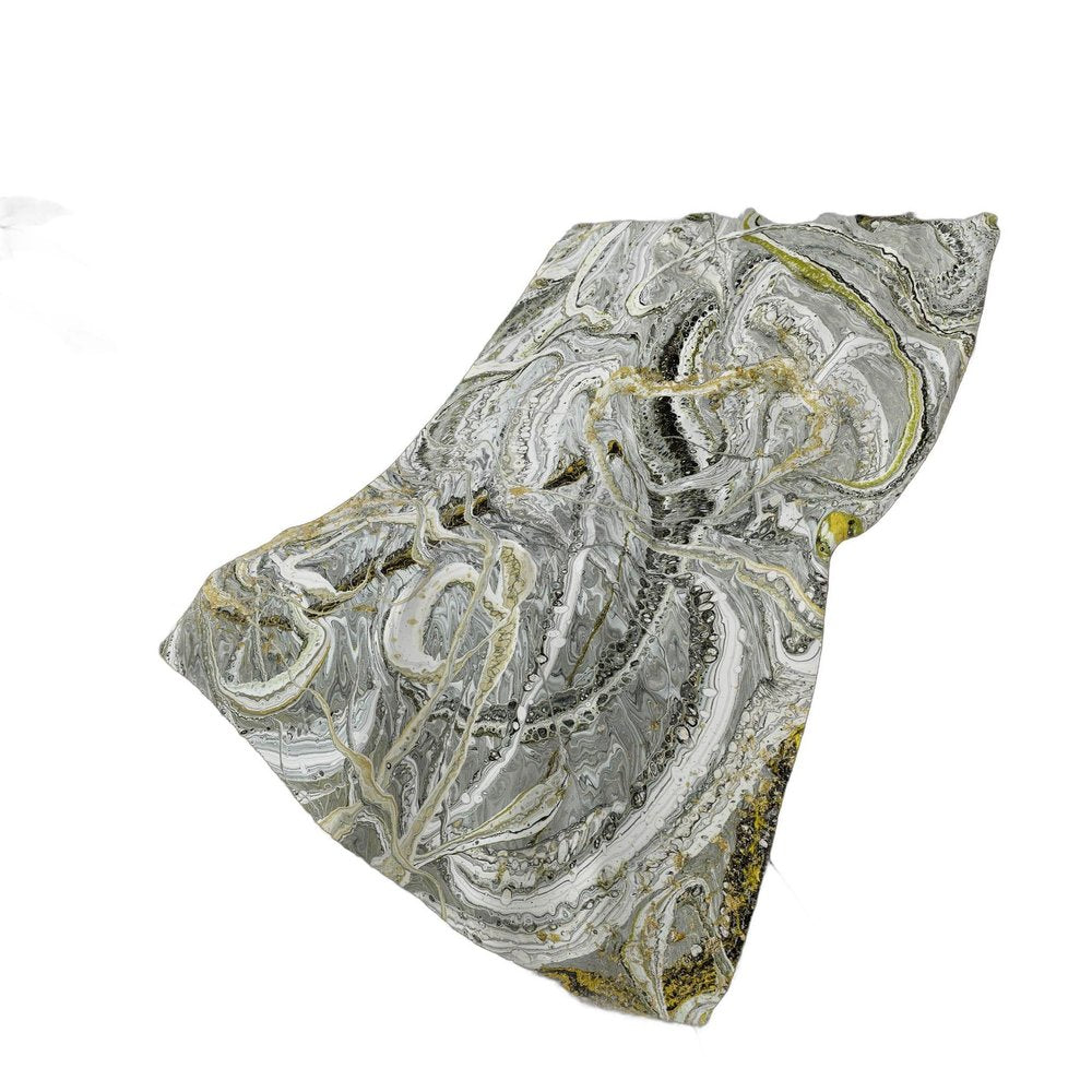 50" X 70" Ivory And Charcoal Abstract Polyester Woven Plush Throw Blanket HomeRoots