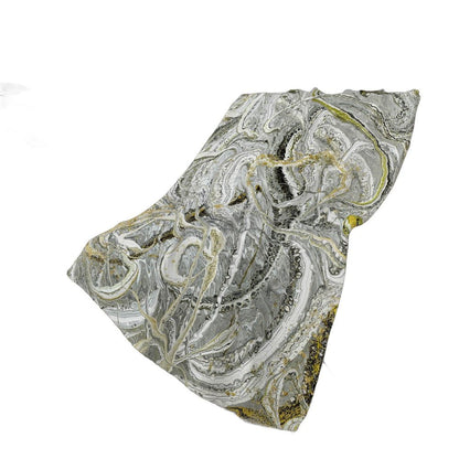 50" X 70" Ivory And Charcoal Abstract Polyester Woven Plush Throw Blanket HomeRoots