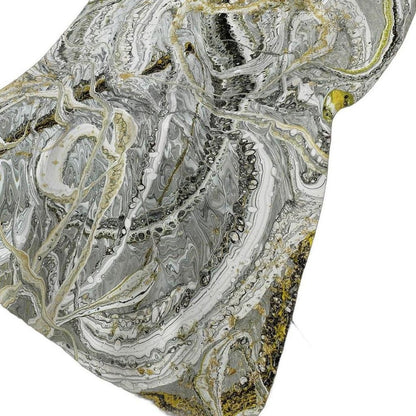 50" X 70" Ivory And Charcoal Abstract Polyester Woven Plush Throw Blanket HomeRoots