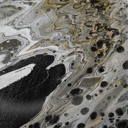 50" X 70" Ivory Black And Gold Abstract Plush Throw Blanket HomeRoots