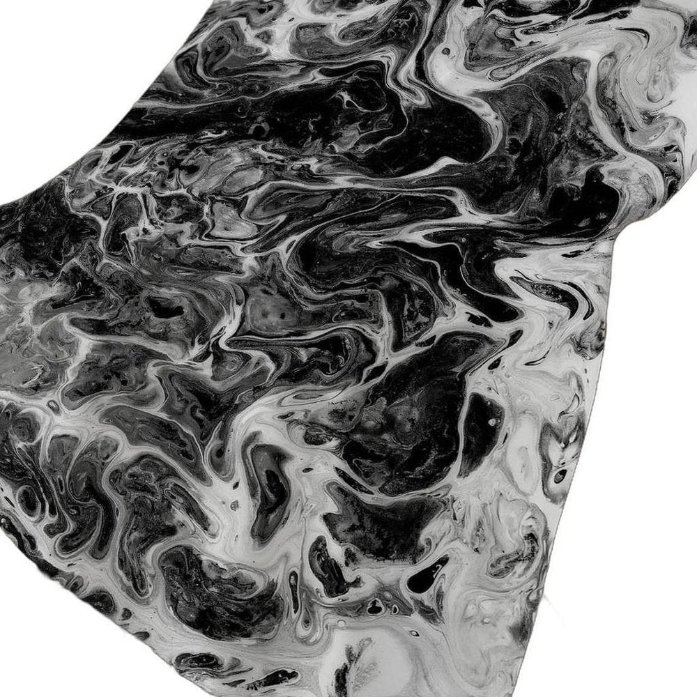50" X 70" Ivory And Black Abstract Plush Throw Blanket HomeRoots