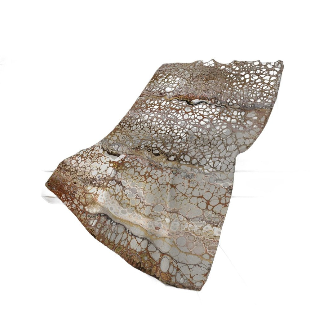 50" X 70" Chocolate And Ivory Abstract Plush Throw Blanket HomeRoots