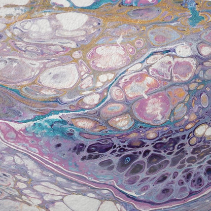 50" X 70" Purple Ivory And Teal Abstract Microfiber Plush Throw Blanket HomeRoots