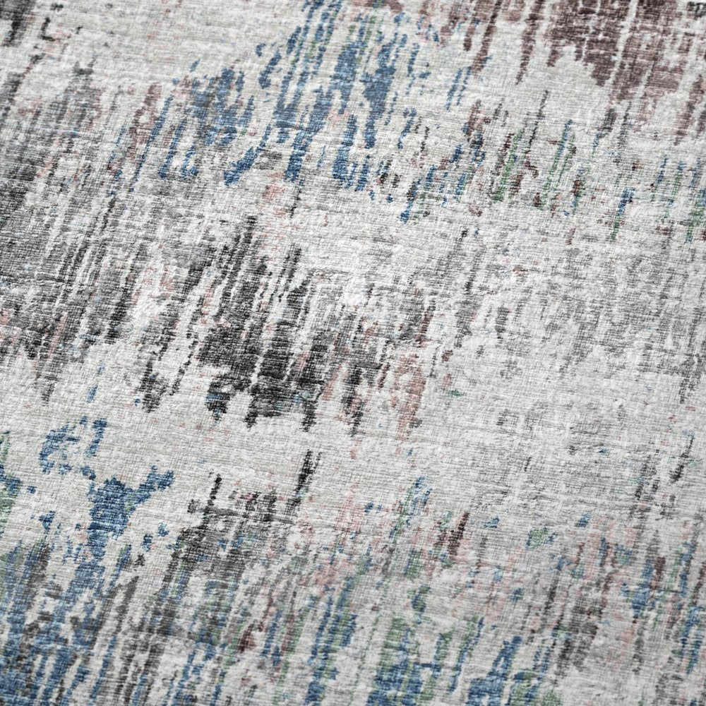 50" X 70" Ivory And Blue Abstract Plush Throw Blanket HomeRoots