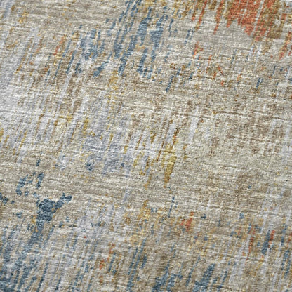50" X 70" Beige Blue And Gold Abstract Plush Throw Blanket HomeRoots