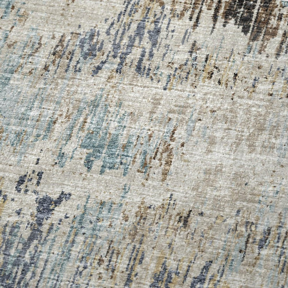 50" X 70" Beige Blue And Coffee Abstract Plush Throw Blanket HomeRoots