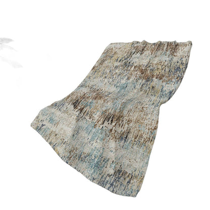 50" X 70" Beige Blue And Coffee Abstract Plush Throw Blanket HomeRoots
