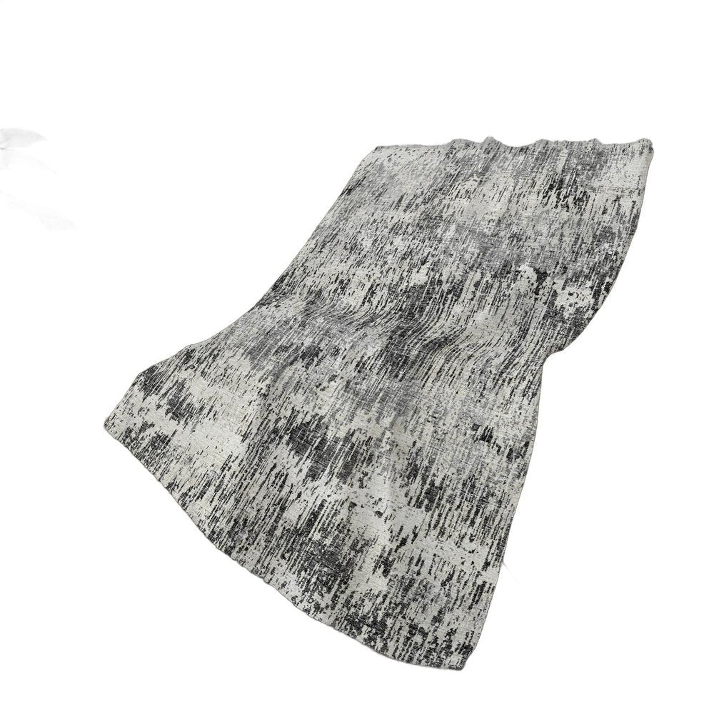 50" X 70" Gray And Silver Abstract Plush Throw Blanket HomeRoots