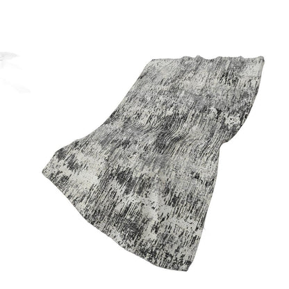 50" X 70" Gray And Silver Abstract Plush Throw Blanket HomeRoots