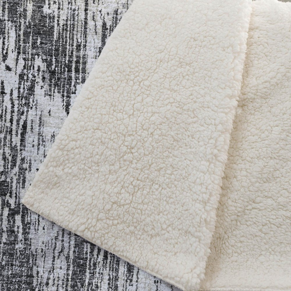 50" X 70" Gray And Silver Abstract Plush Throw Blanket HomeRoots