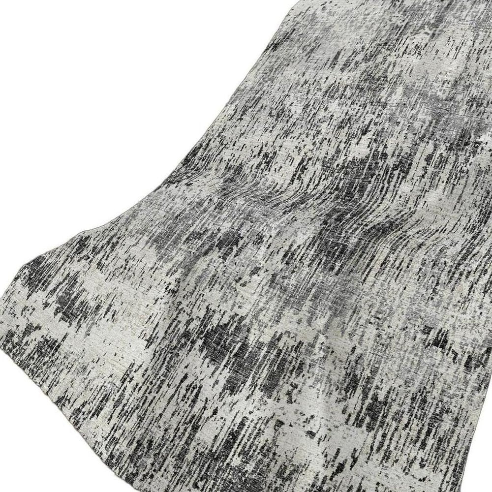 50" X 70" Gray And Silver Abstract Plush Throw Blanket HomeRoots
