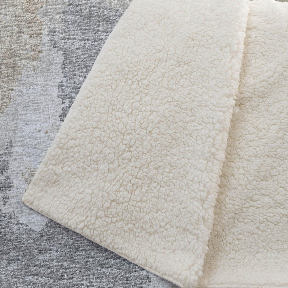 50" X 70" Beige And Gray Abstract Plush Throw Blanket HomeRoots