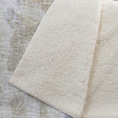50" X 70" Ivory And Beige Abstract Plush Throw Blanket HomeRoots