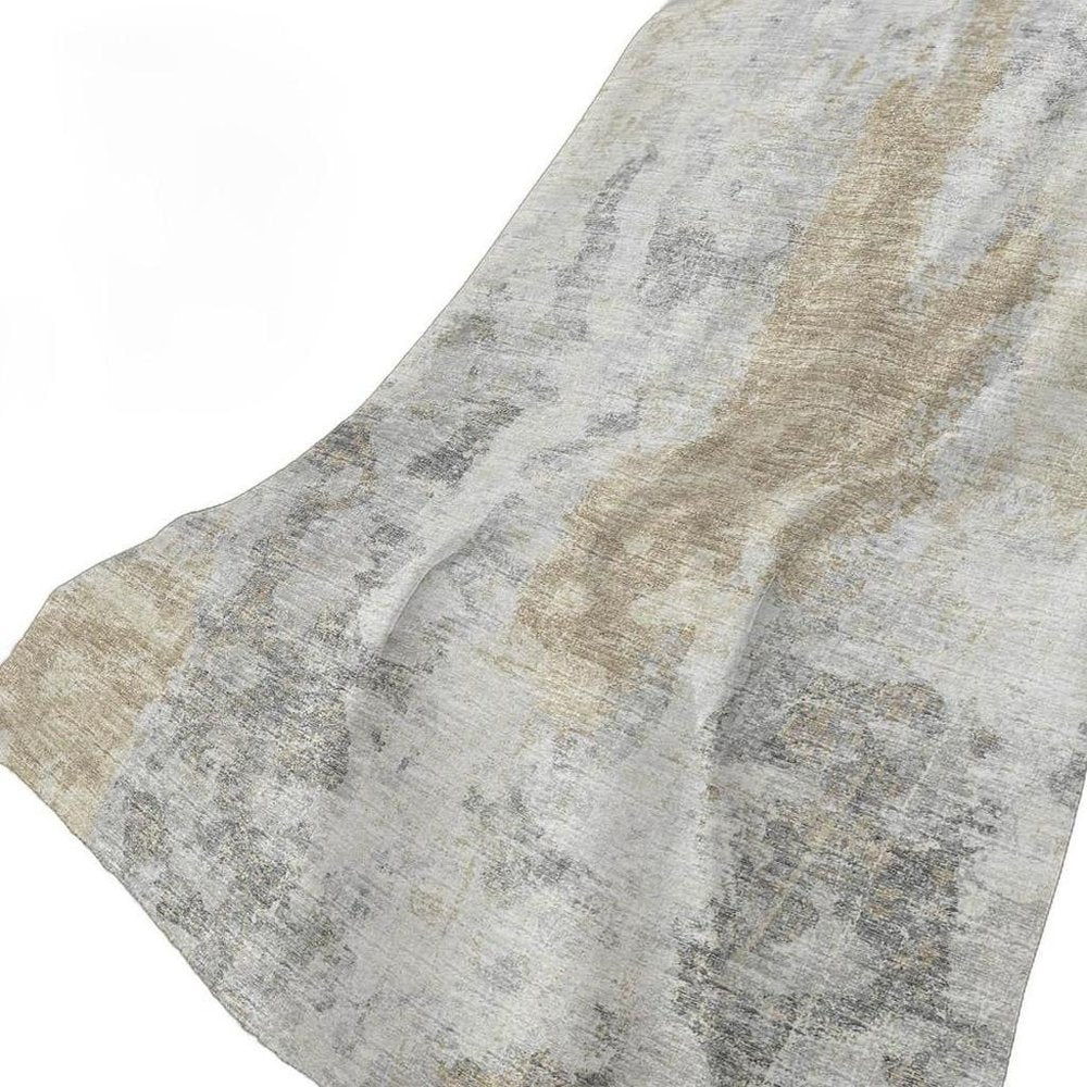 50" X 70" Ivory And Beige Abstract Plush Throw Blanket HomeRoots