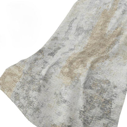 50" X 70" Ivory And Beige Abstract Plush Throw Blanket HomeRoots
