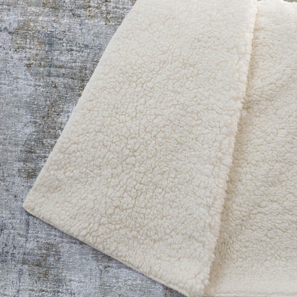 50" X 70" Beige Gray And Ivory Abstract Plush Throw Blanket HomeRoots