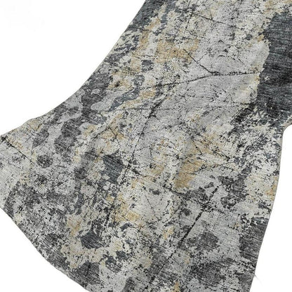 50" X 70" Black Silver And Gray Abstract Polyester Woven Plush Throw Blanket HomeRoots
