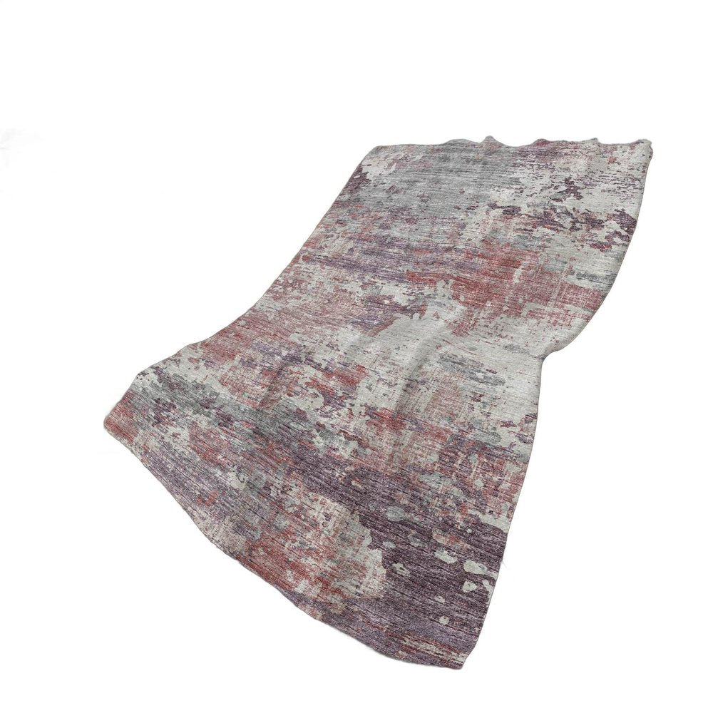 50" X 70" Pink Silver And Gray Abstract Plush Throw Blanket HomeRoots