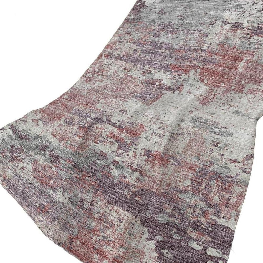 50" X 70" Pink Silver And Gray Abstract Plush Throw Blanket HomeRoots