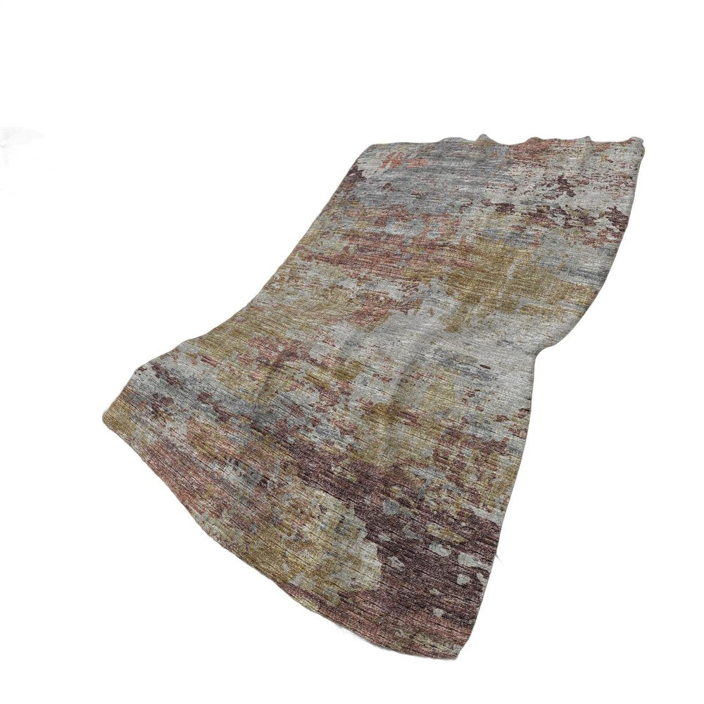 50" X 70" Mauve Copper And Silver Abstract Plush Throw Blanket HomeRoots