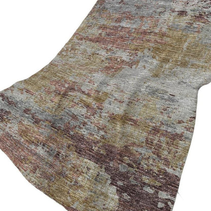 50" X 70" Mauve Copper And Silver Abstract Plush Throw Blanket HomeRoots