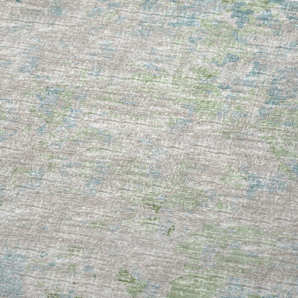 50" X 70" Green Teal And Beige Abstract Microfiber Plush Throw Blanket HomeRoots