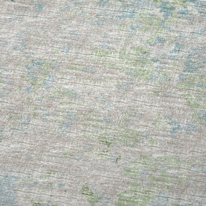 50" X 70" Green Teal And Beige Abstract Microfiber Plush Throw Blanket HomeRoots