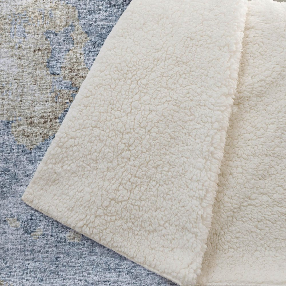 50" X 70" Blue Gold And Silver Abstract Microfiber Plush Throw Blanket HomeRoots