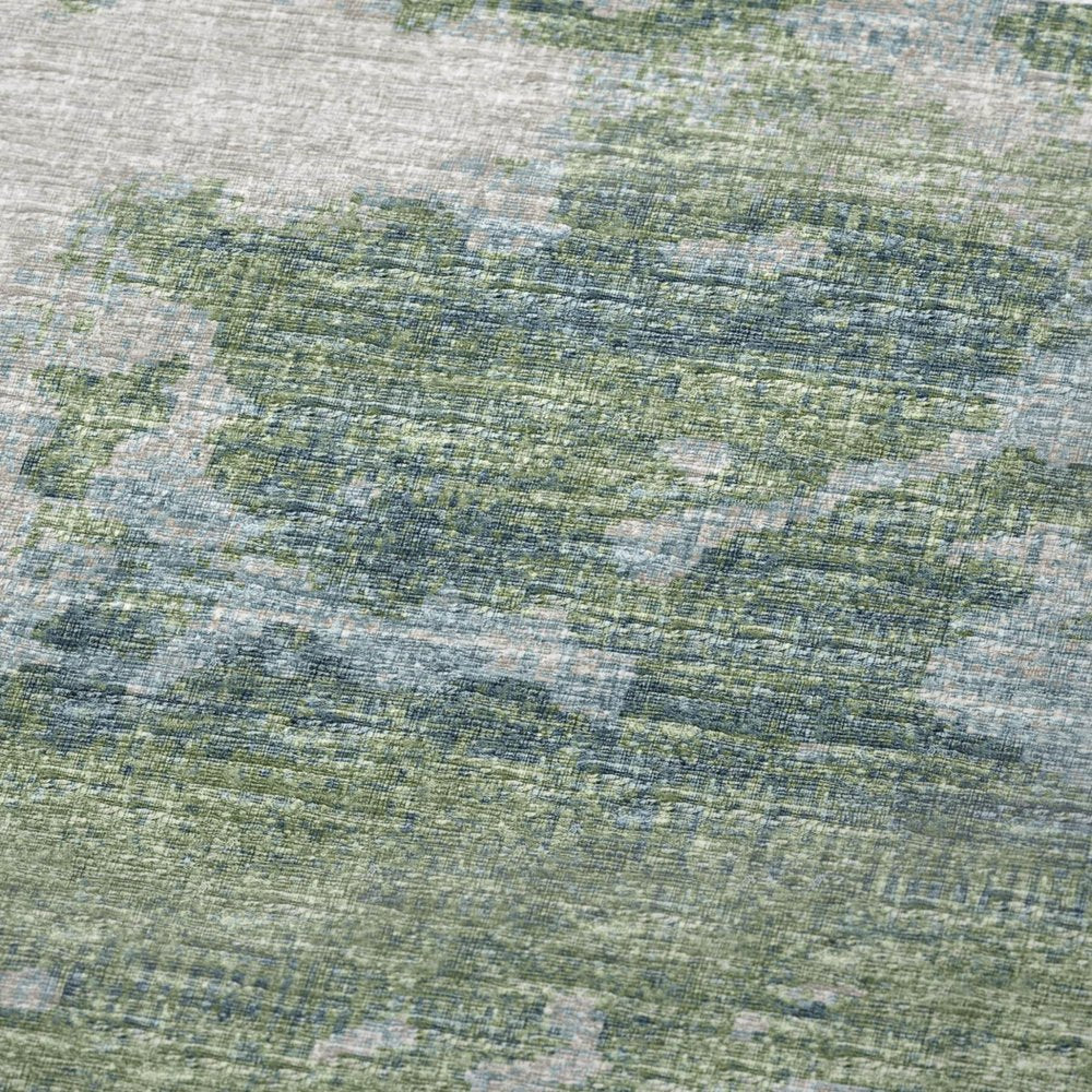 50" X 70" Green Teal And Beige Abstract Plush Throw Blanket HomeRoots