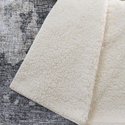 50" X 70" Black Ivory And Gray Abstract Plush Throw Blanket HomeRoots