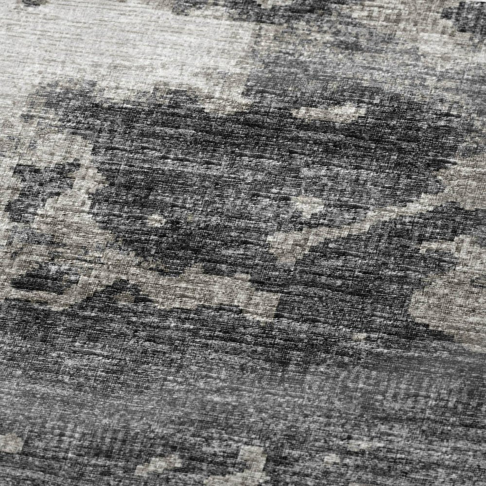 50" X 70" Black Ivory And Gray Abstract Plush Throw Blanket HomeRoots