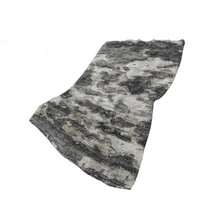50" X 70" Black Ivory And Gray Abstract Plush Throw Blanket HomeRoots