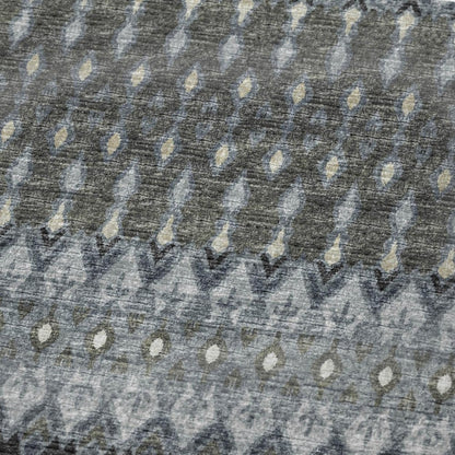 50" X 70" Gray And Charcoal Geometric Plush Throw Blanket HomeRoots