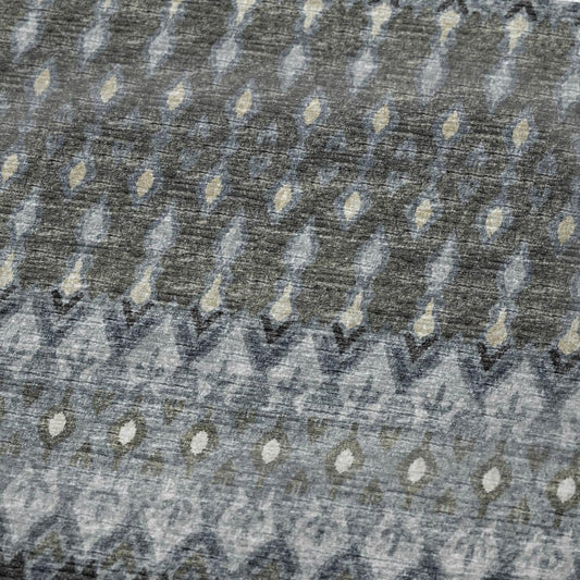 50" X 70" Gray And Charcoal Geometric Plush Throw Blanket HomeRoots