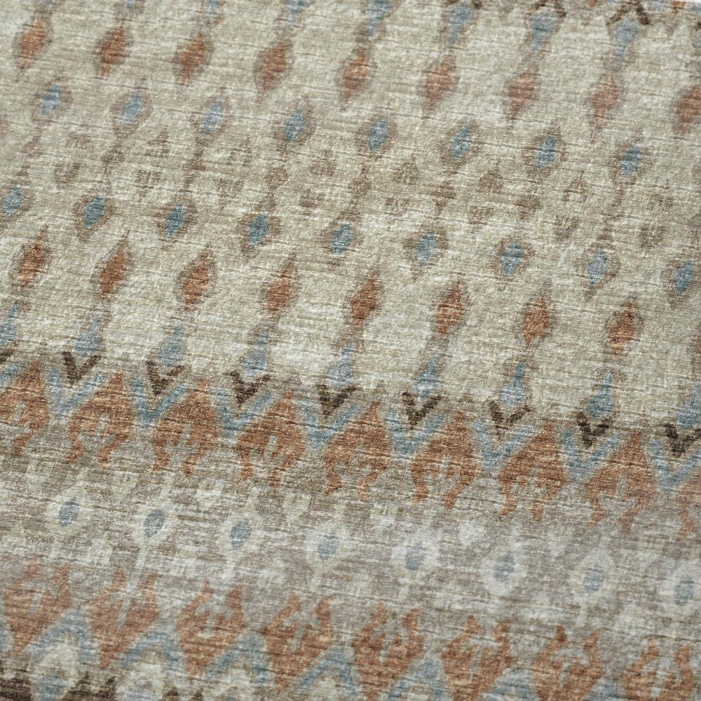 50" X 70" Chocolate Beige And Blue Geometric Plush Throw Blanket HomeRoots