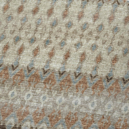 50" X 70" Chocolate Beige And Blue Geometric Plush Throw Blanket HomeRoots