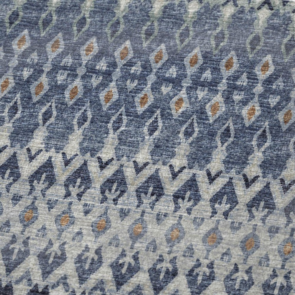 50" X 70" Blue And Orange Geometric Microfiber Plush Throw Blanket HomeRoots