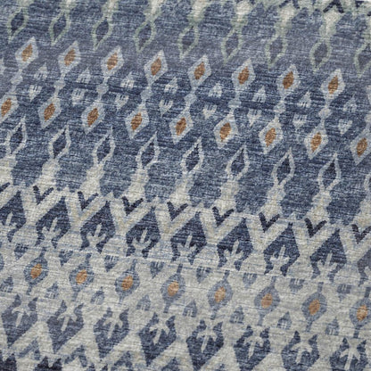 50" X 70" Blue And Orange Geometric Microfiber Plush Throw Blanket HomeRoots